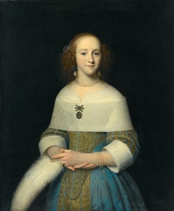 نقاشی -  45 - عکس لباس سفید و آبی زن