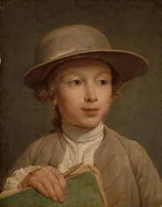 نقاشی -  6 - عکس نقاشی پسر با کلاه قهوه ای